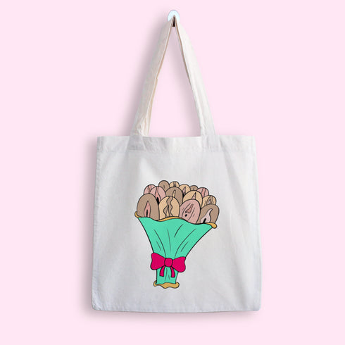 Vulva Bouquet Tote Bag